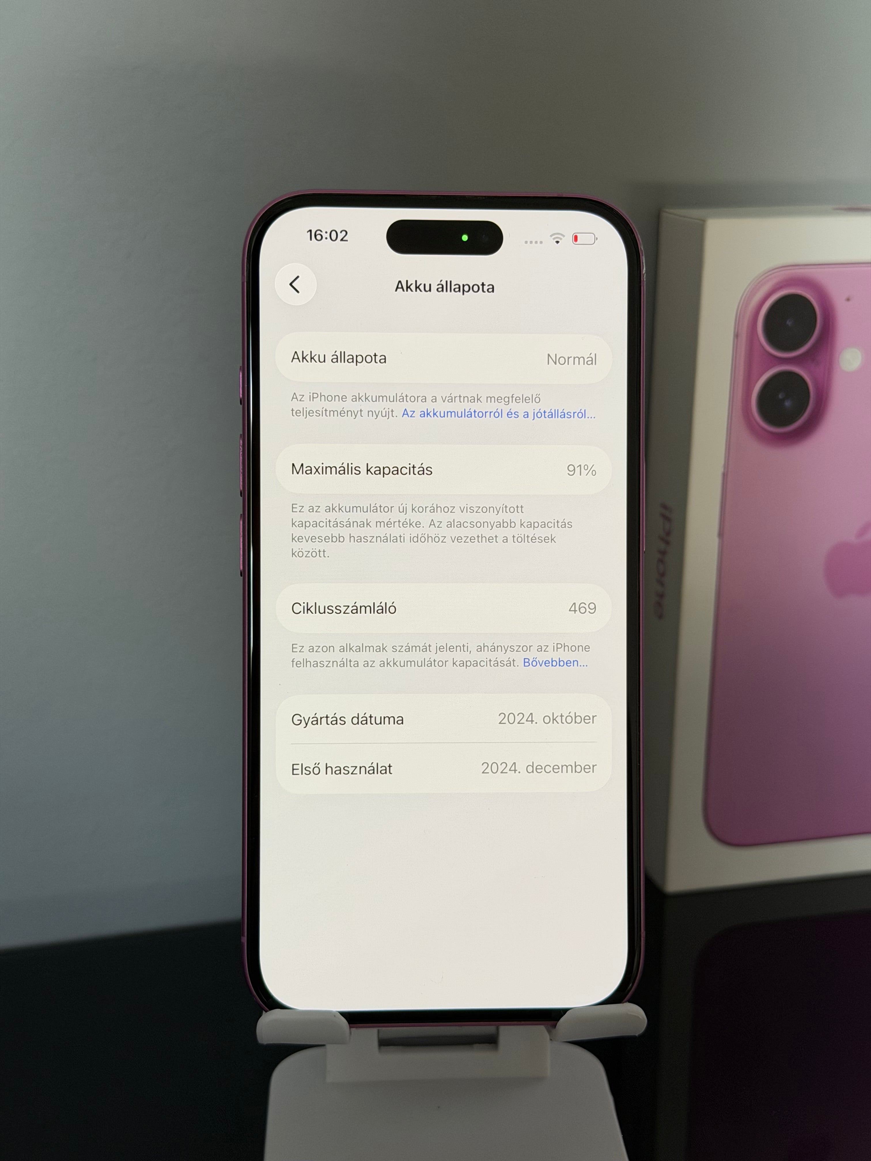 iPhone 16 128GB - Rózsaszín